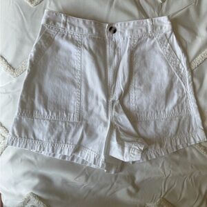 White Women's Casual Pocket Shorts